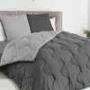 Couette 220x240 CM ABBY bicolore gris clair et gris 300 gr + 2 oreillers>IDMarket Best