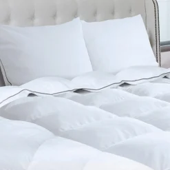 Couette 220x240 CM AELA en plume d'oie anti acarien 500 gr + 2 oreillers>IDMarket