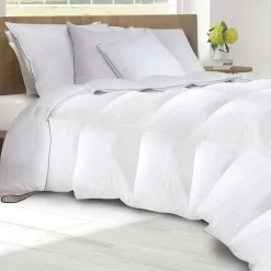 Couette 220x240 CM AELA en plume d'oie anti acarien 500 gr + 2 oreillers><noscript><img width=