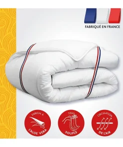 Dodo Couette 140x200 cm ALoe - Tempérée - 300G/m² - Couette 1 personne - Douce et Confortable - Blanc* Couette