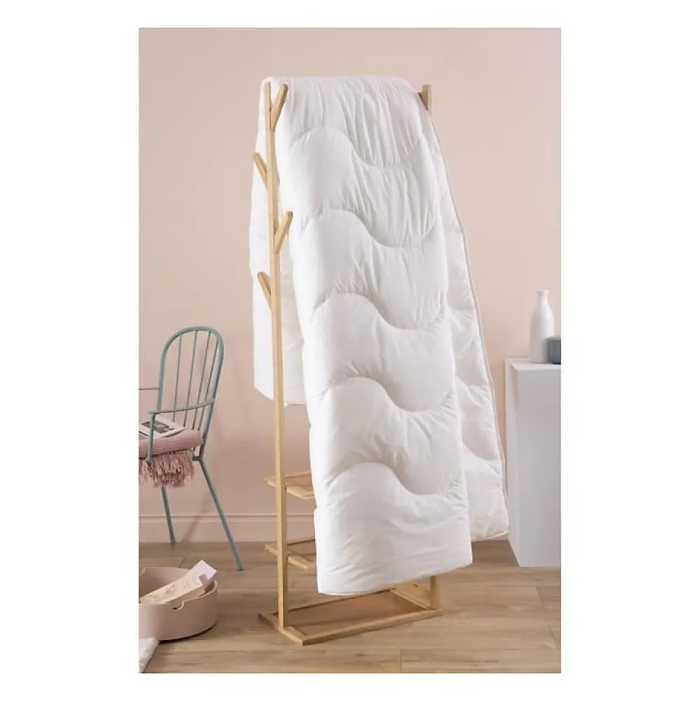 Dodo Couette 240x260 cm CHAMPS DE LIN - Chaude - 450G/m² - Couette 2 personnes -Douce et Chaude -Anti-acariens Antibactériens* Couette