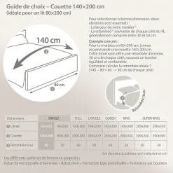 Couette 140x200 cm été FINLANDE garnissage naturel duvet de canard 180g/m2><noscript><img width=