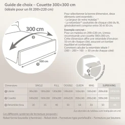Linnea Couette 300x300 cm été VELAY LUXE garnissage naturel duvet d'oie 200g/m2* Couette