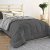 Couette 140x200 CM ZOE polaire biface gris clair et gris 400 gr>IDMarket Clearance