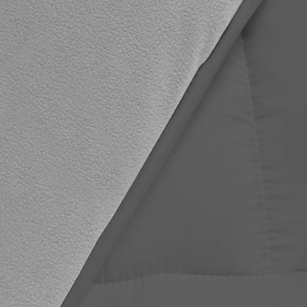 Couette 140x200 CM ZOE polaire biface gris clair et gris 400 gr>IDMarket Clearance