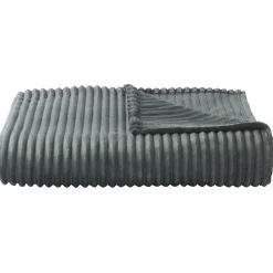 Couverture 100% polyester 240x260 cm microvelours DOLCE vert argile>Linnea Outlet
