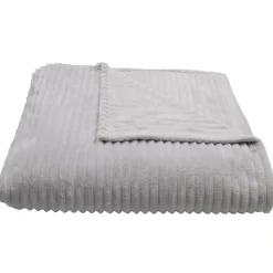 Linnea Couverture 100% polyester 240x260 cm microvelours DOLCE gris perle* Couverture