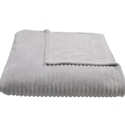Couverture 100% polyester 180x240 cm microvelours DOLCE gris perle>Linnea Online
