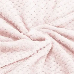 Couverture - - 200 x 220 cm - Polyester - Vieux rose - Motif coquillages>Springos Outlet