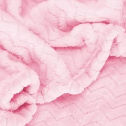 Springos Couverture - - Couvre-lit 160x200 cm - Douceur extra soft - Motif zigzag - Rose* Couverture