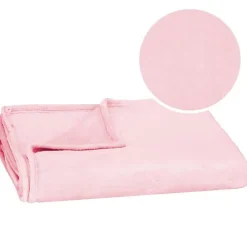 Couverture - - Douillette 150x200 cm - Polyester 100% - Rose - 350 g/m²>Springos Clearance