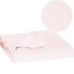 Couverture - - 200x220 cm - Rose pastel - Zigzag - Douceur et chaleur>Springos Hot