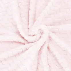 Couverture - - 200x220 cm - Rose pastel - Zigzag - Douceur et chaleur><noscript><img width=