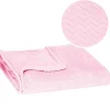 Couverture - - Zigzag - 70 x 160 cm - Polyester - Rose bébé>Springos Sale
