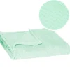 Couverture - - Zigzag - 130 x 180 cm - Polyester - Vert pastel>Springos