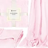 Springos Couverture - - Zigzag - 70 x 160 cm - Rose clair - Douce et chaude* Couverture