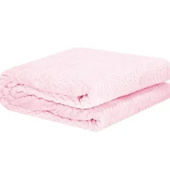 Springos Couverture - - Zigzag - 70 x 160 cm - Rose clair - Douce et chaude* Couverture