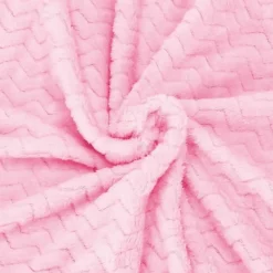 Springos Couverture - - Zigzag - 130 x 180 cm - Polyester - Rose bébé* Couverture