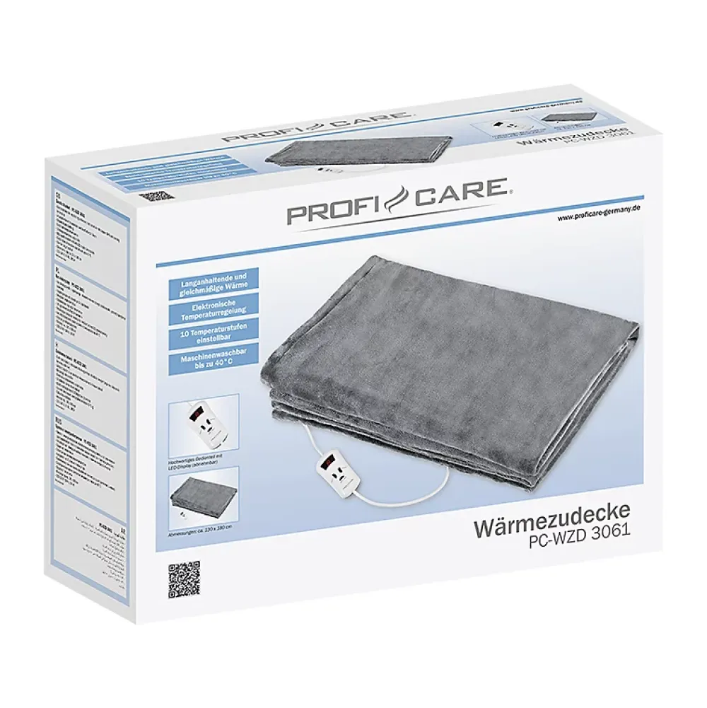 Proficare Couverture chauffante PC-WZD 3061 Gris* Couverture