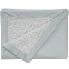 Couverture double face esprit nature (75x100 cm - Sauge)>