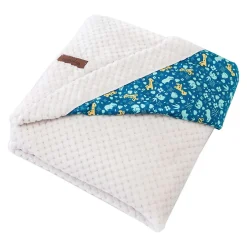 Couverture double face Zanimo (75x100 cm - Blanc)> Hot