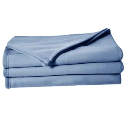 Couverture en polaire unie (220x240 cm - Bleu)* Couverture