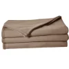 Poyet Motte Couverture en polaire unie (240x260 cm - Taupe)* Couverture