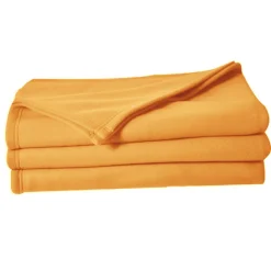 Couverture en polaire unie (220x240 cm - Jaune Ocre)> Clearance