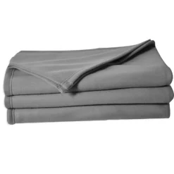 Poyet Motte Couverture en polaire unie (220x240 cm - Argent)* Couverture