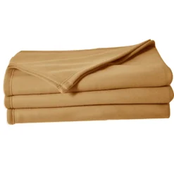 Couverture en polaire unie (240x260 cm - Sable)> Discount