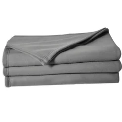 Couverture en polaire unie (240x260 cm - Argent)> Best
