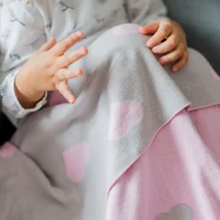 Couverture enfant cœurs 100 x 80 cm><noscript><img width=