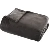 Couverture flanelle 180 x 230 cm - Gris foncé>Atmosphera Sale