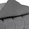 IDMarket Couverture lestée 150x200 CM CELESTE bicolore gris clair et gris 9 kg* Couverture