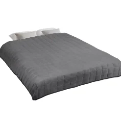 IDMarket Couverture lestée 150x200 CM CELESTE bicolore gris clair et gris 9 kg* Couverture