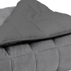 IDMarket Couverture lestée 150x200 CM CELESTE bicolore gris clair et gris 7 kg* Couverture