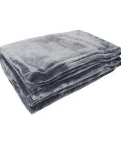 Couverture microflanelle 220x240 cm gris>Toison d'Or