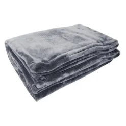 Couverture microflanelle 180 x 220 cm gris>Toison d'Or Best