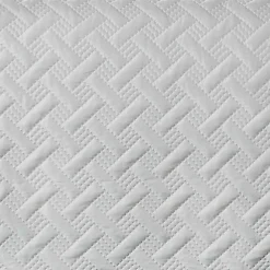 Couverture molletonné surpiquage graphique (150x150 cm - Blanc cassé)><noscript><img width=