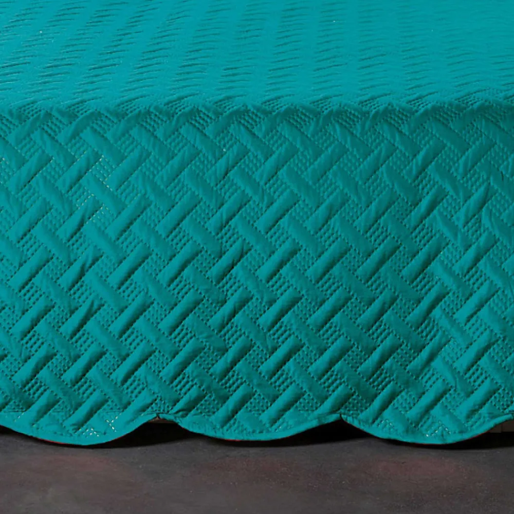 Couverture molletonné surpiquage graphique (180x240 cm - Turquoise)>Linder Clearance