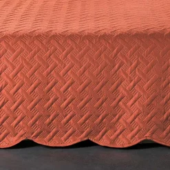 Linder Couverture molletonné surpiquage graphique (250x260 cm - Cuivre)* Couverture