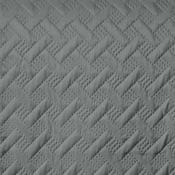 Couverture molletonné surpiquage graphique (150x150 cm - Gris Foncé)><noscript><img width=