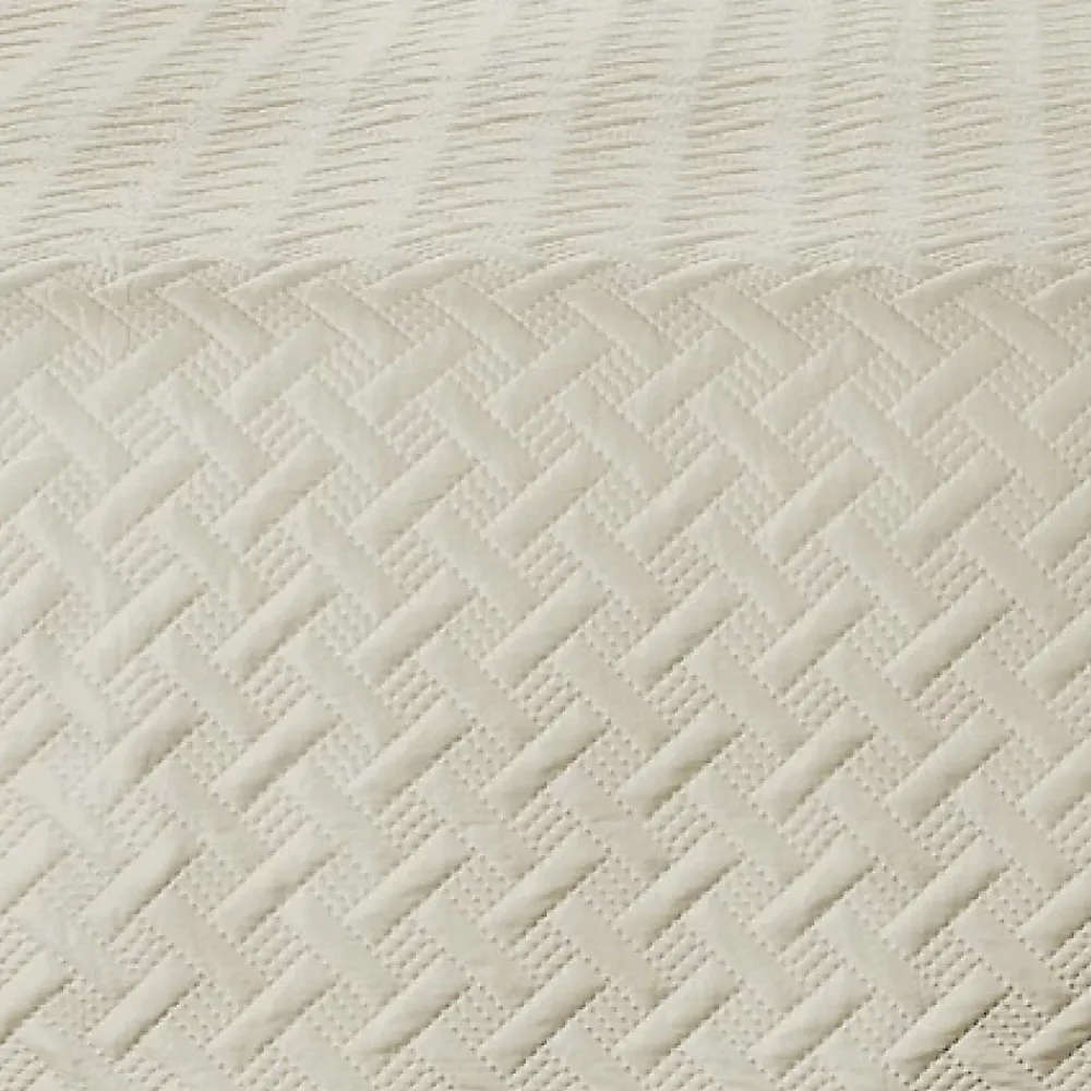 Linder Couverture molletonné surpiquage graphique (180x240 cm - Beige)* Couverture
