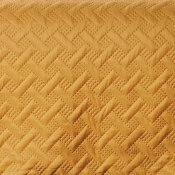 Linder Couverture molletonné surpiquage graphique (150x150 cm - Jaune)* Couverture
