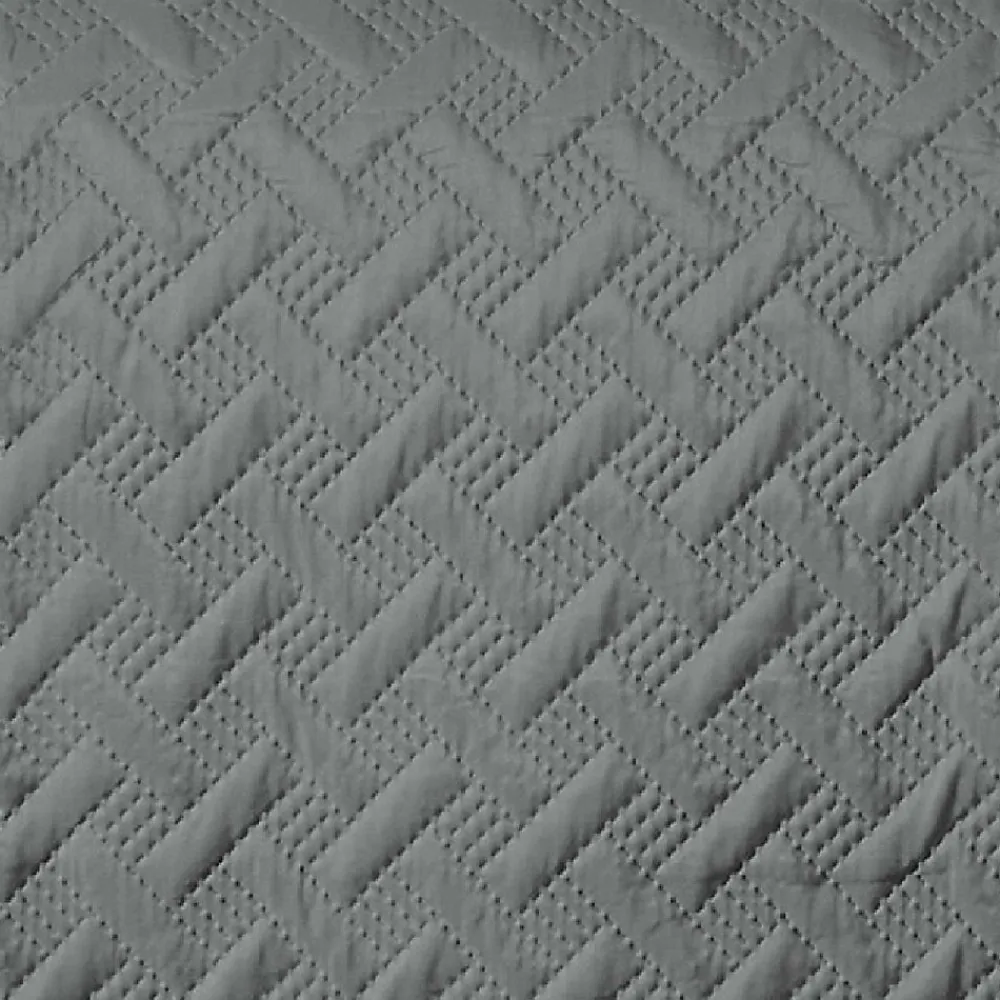 Couverture molletonné surpiquage graphique (180x240 cm - Gris Foncé)>Linder