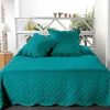 Couverture molletonné surpiquage graphique (150x150 cm - Turquoise)>Linder Hot