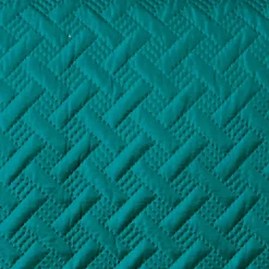 Couverture molletonné surpiquage graphique (150x150 cm - Turquoise)><noscript><img width=