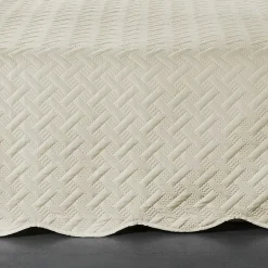 Linder Couverture molletonné surpiquage graphique (230x250 cm - Beige)* Couverture