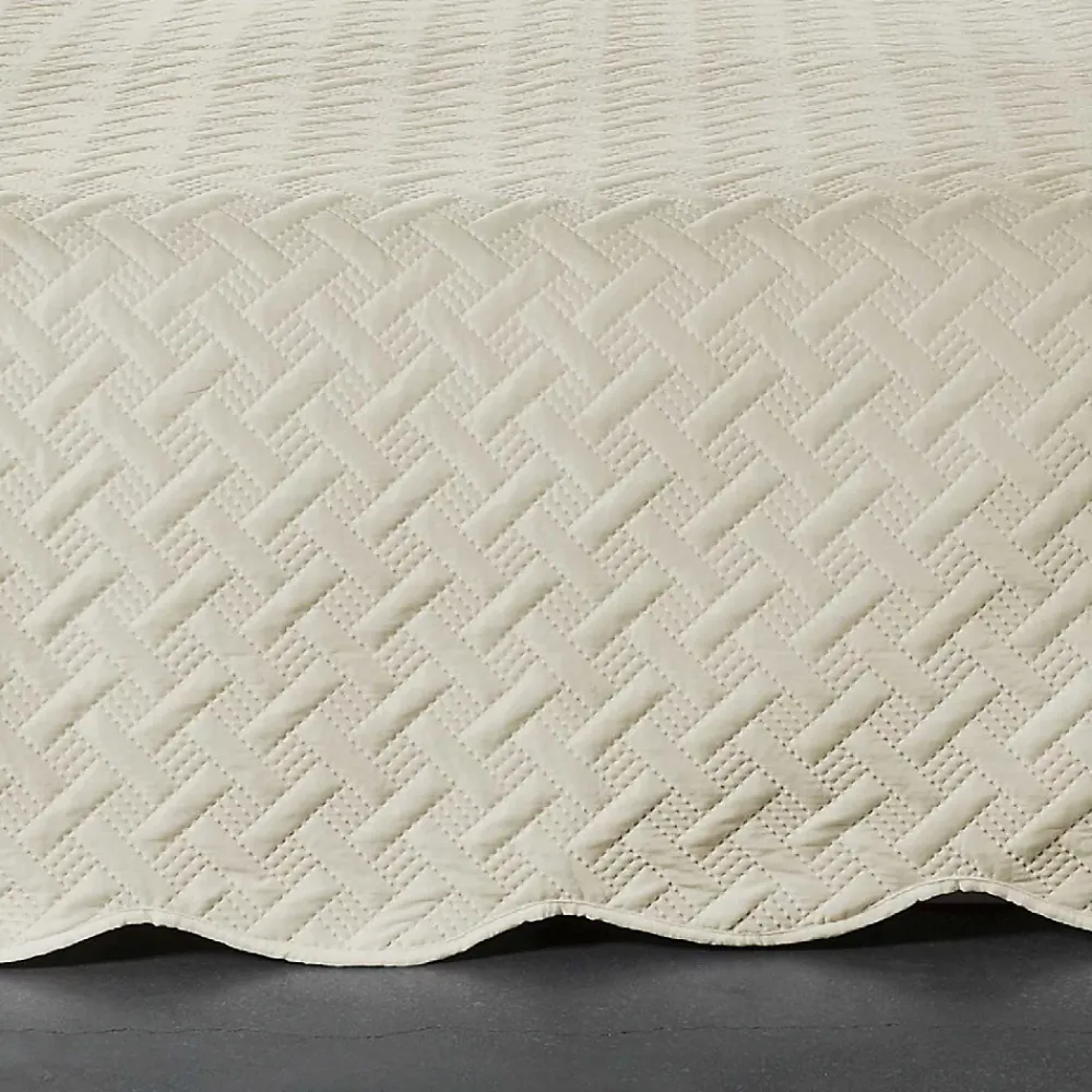 Linder Couverture molletonné surpiquage graphique (230x250 cm - Beige)* Couverture