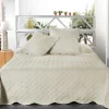 Couverture molletonné surpiquage graphique (250x260 cm - Beige)>Linder New